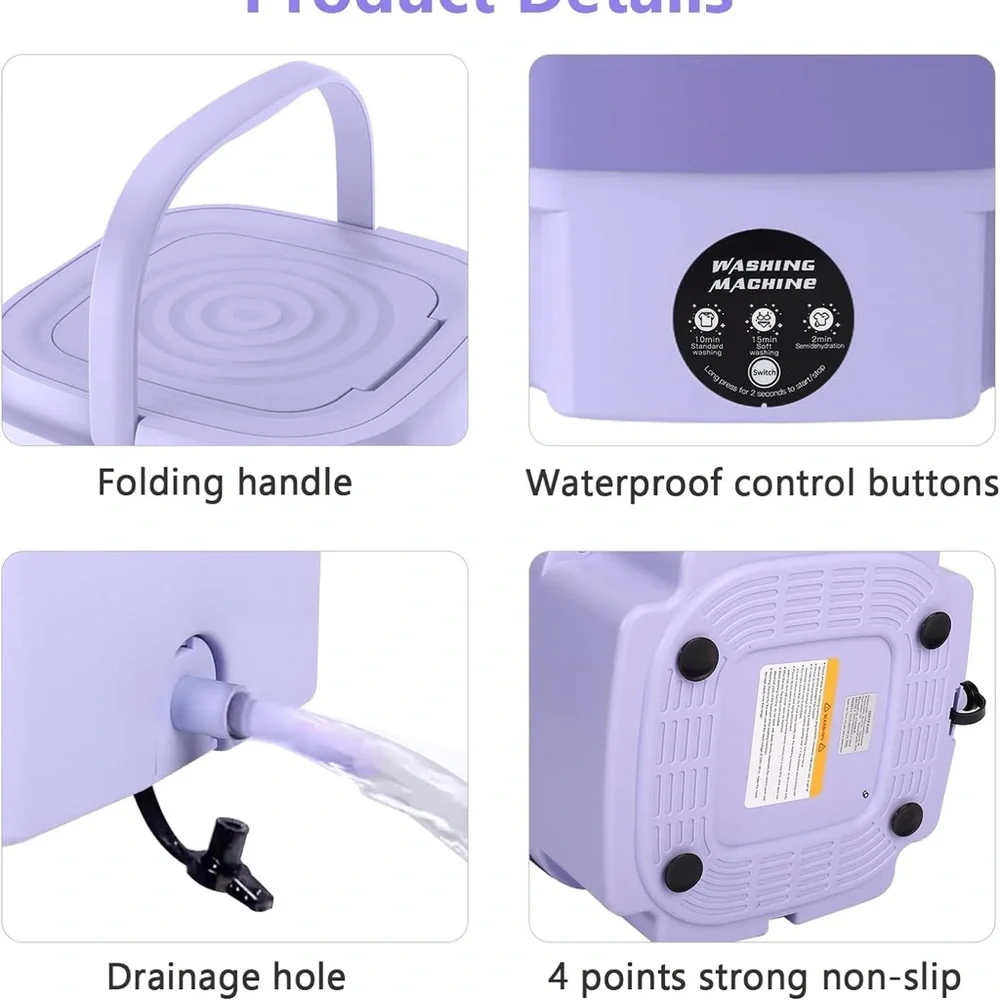 Portable Purple Washing Machine